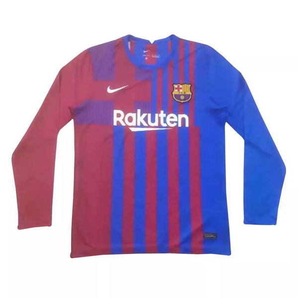 Camiseta Barcelona 1ª ML 2021 2022 Rojo Azul